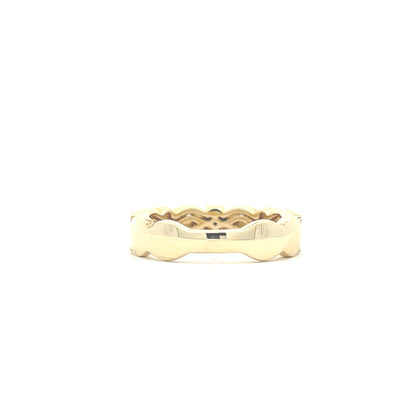 14K Yellow Gold 5/8 CTW Diamond Milgrain Edge Fashion Ring