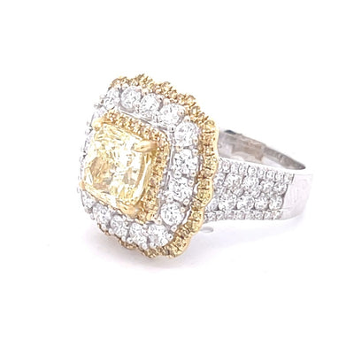 18K Yellow Diamond Fashion Ring 4 1/3 C.T.W.