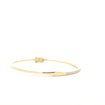 14K Yellow Gold 3/4 CTW Diamond Bangle Bracelet