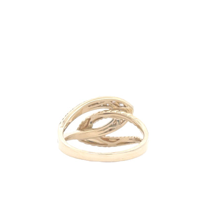 14K Yellow Gold 1/2 CTW Diamond Pave Set Fashion Ring