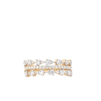 18K Yellow Gold 3/4 CTW Diamond Fashion Ring