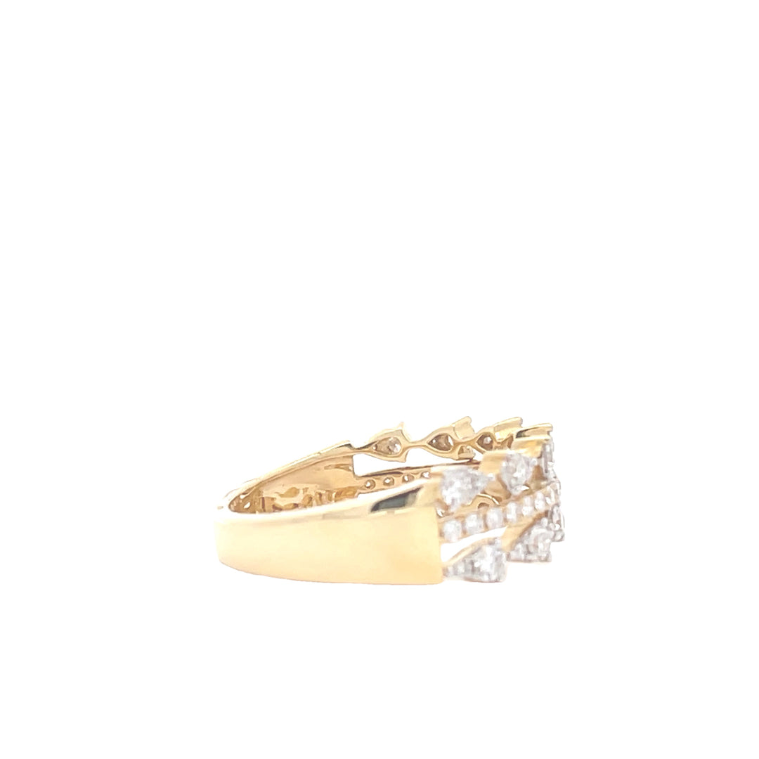 18K Yellow Gold 3/4 CTW Diamond Fashion Ring
