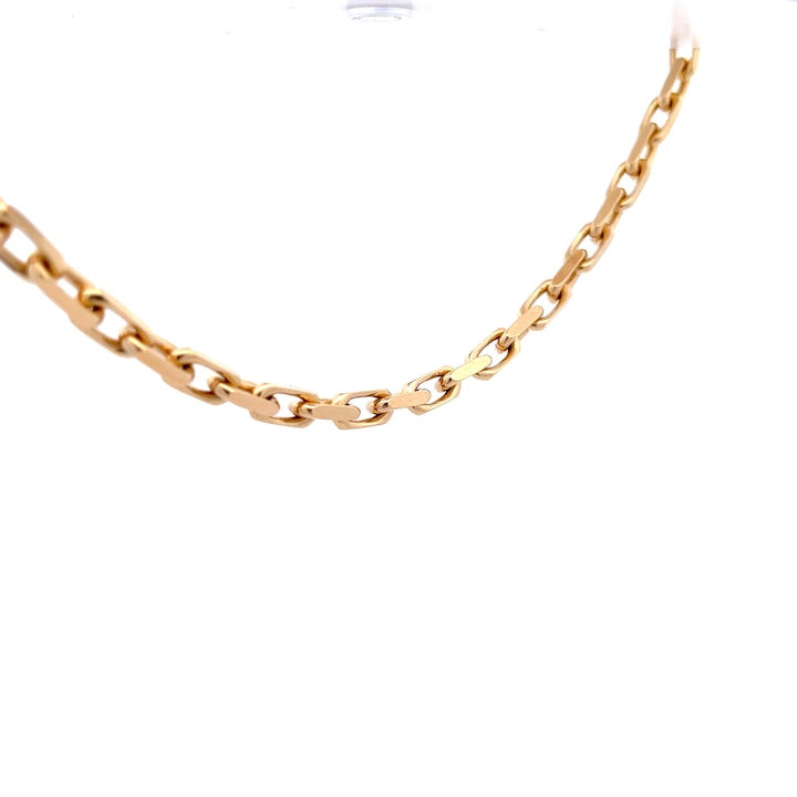 14K Yellow Gold 4.9MM Open Oval Link Chain 22IN