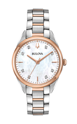 Bulova Diamond Watch - Rose Gold Plated Stainless Steel