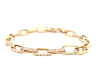 14K Yellow Gold 3 2/3 CTW Diamond Pavé Set Link Bracelet
