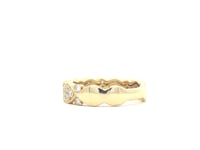 14K Yellow Gold 5/8 CTW Diamond Milgrain Edge Fashion Ring