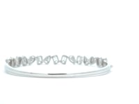 14K White Gold 1 3/4 CTW Multi-Shaped Diamond Bangle Bracelet
